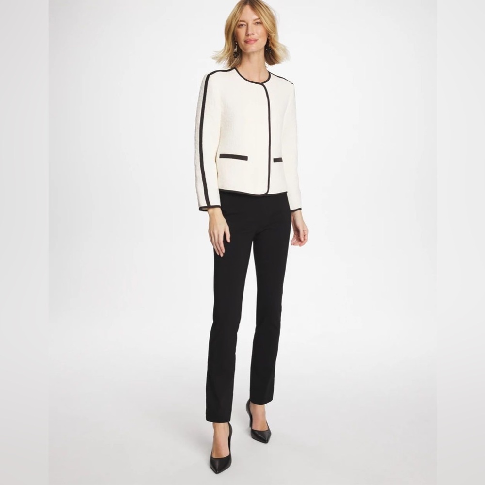 Chico's Black and White Straight Leg Pants